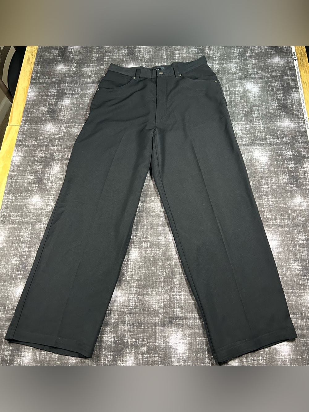 VTG 80s Vincente Nesi Limited Edition Pants Men 34x31 Black Wide Leg Chino Baggy